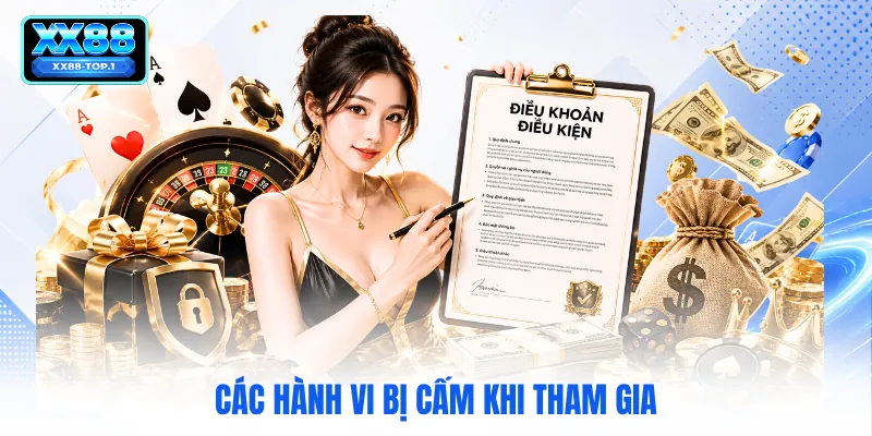 Các hành vi bị cấm khi tham gia