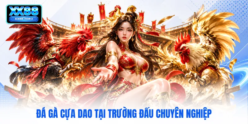 Đá gà cựa dao tại trường đấu chuyên nghiệp